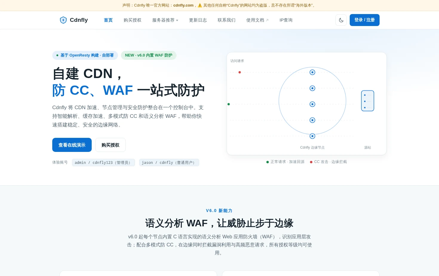 Cdnfly 页面快照